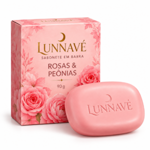 Sabonete em barra Rosas & Peônias Lunnavé