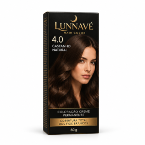 Coloração Creme Permanente 4.0 — Castanho Natural Lunnavé
