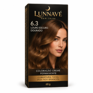 Coloração Creme Permanente 6.3 — Louro Escuro Dourado Lunnavé